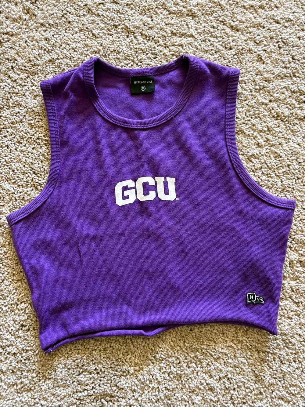 Purple GCU Cropped Tank Top
